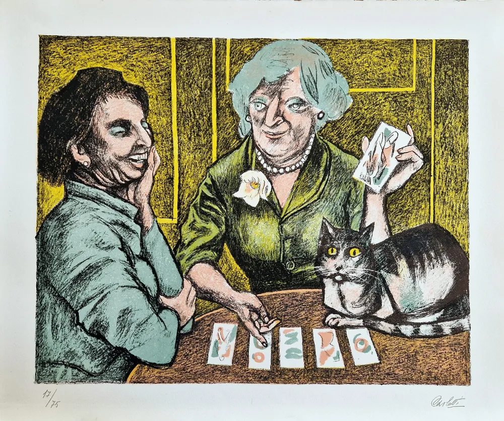 Lithograph Carletti - I tarocchi