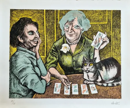 Lithograph Carletti - I tarocchi