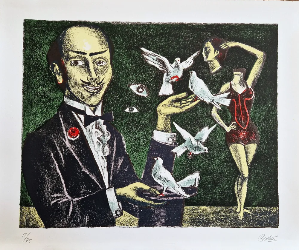 Lithograph Carletti - Illusionista