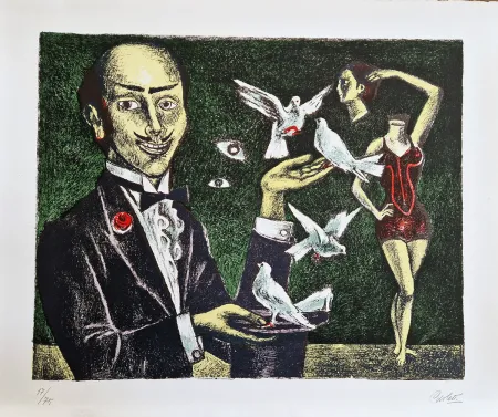 Lithograph Carletti - Illusionista