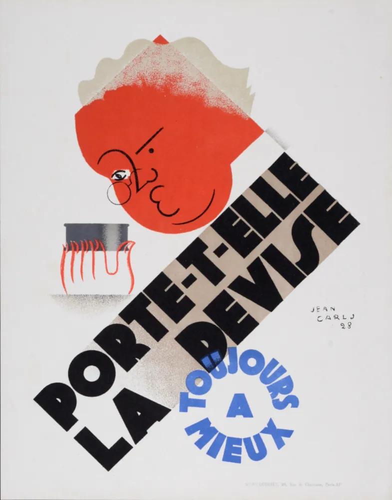 Lithograph Carlu - Porte-t-elle la devise, 1928