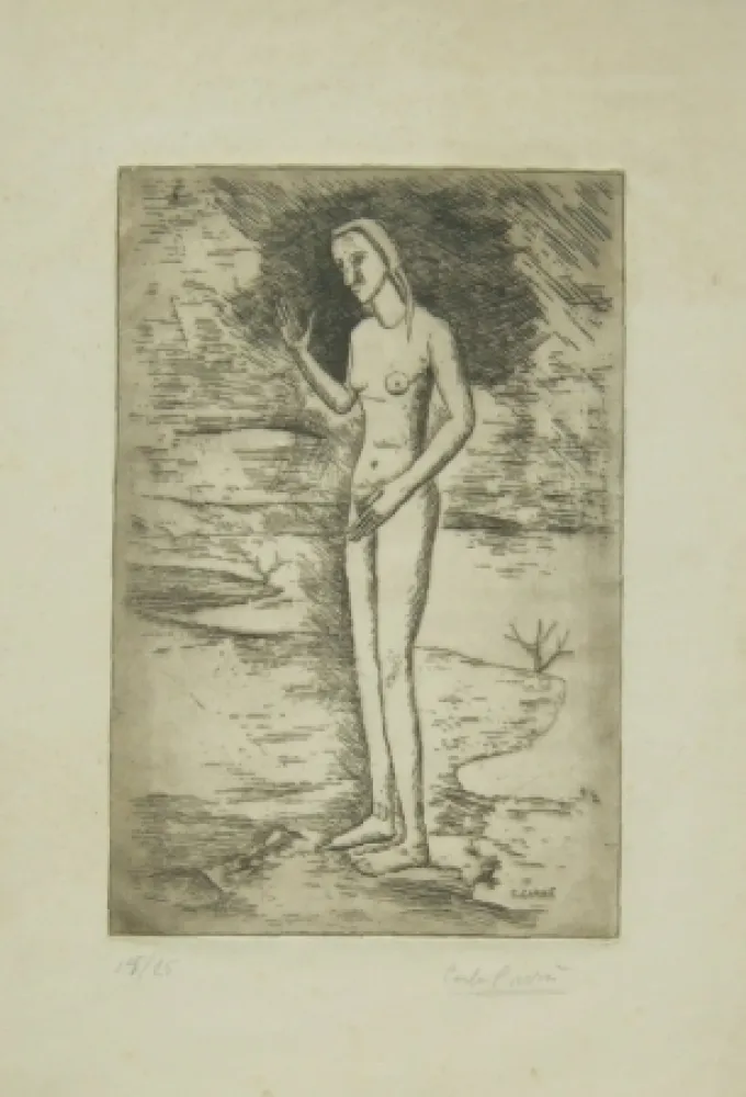 Etching Carra - La nascita di Venere, 1923