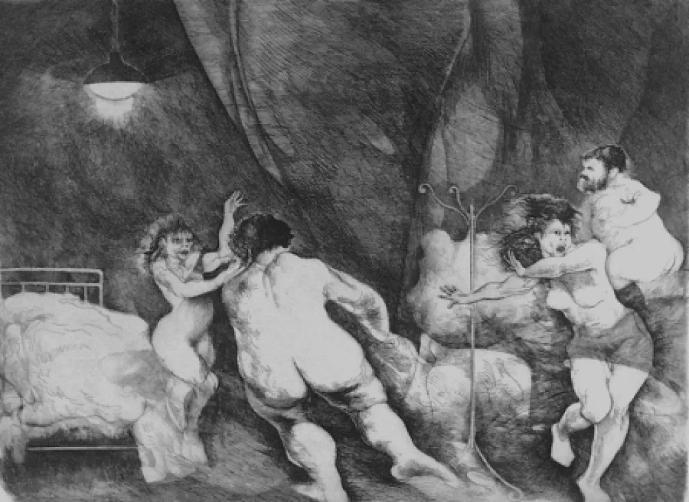 Engraving Carrera - Il ratto delle Sabine