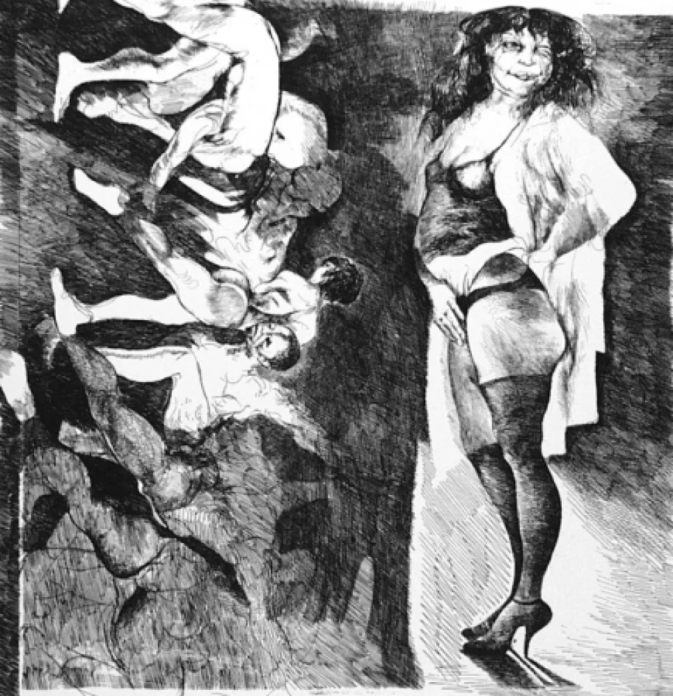 Engraving Carrera - La strada