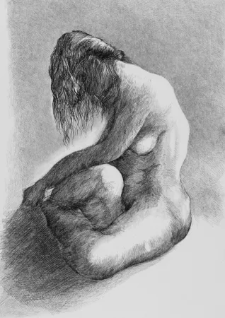 Engraving Carrera - Nudo 