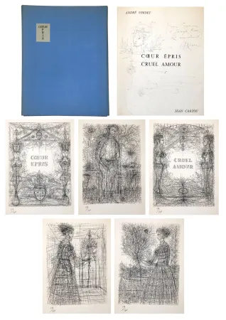 Illustrated Book Carzou - André VERDET Coeur épris, cruel amour. Pointes sèches originales de Jean Carzou