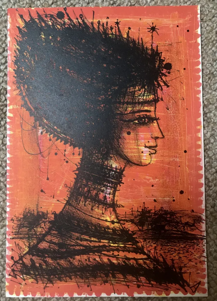 Lithograph Carzou - Femme