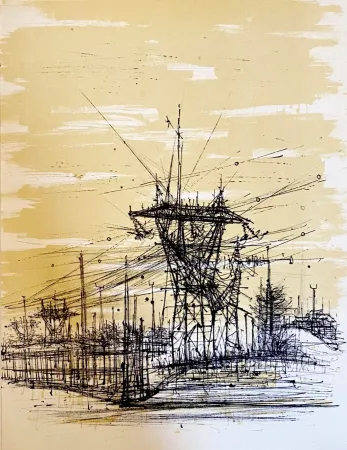 Lithograph Carzou - Haute tension