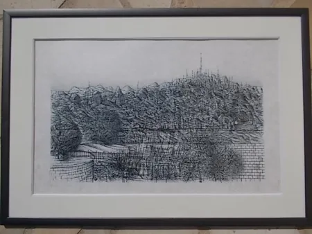 Lithograph Carzou - La Colline