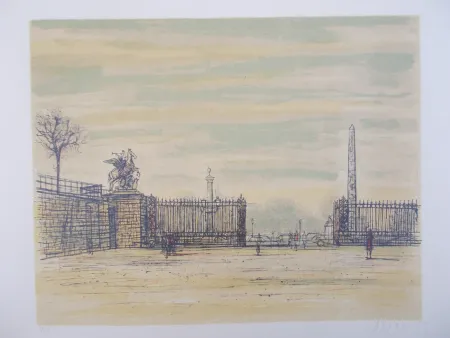 Lithograph Carzou - La Concorde