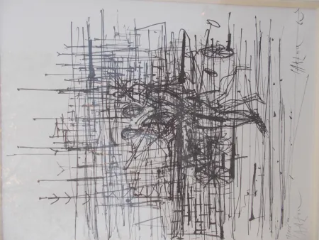 Lithograph Carzou - Le champ de bataille