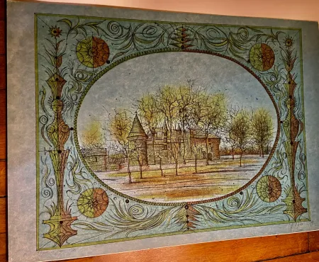 Lithograph Carzou - Le Château de Rochechouart