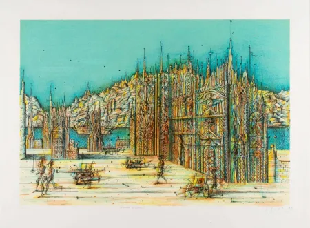 Lithograph Carzou - Palais des mirages (Palace of Mirages)