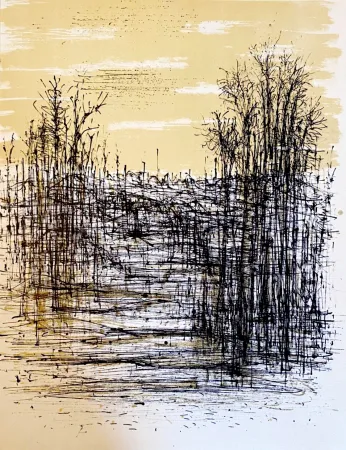 Lithograph Carzou - Paysage