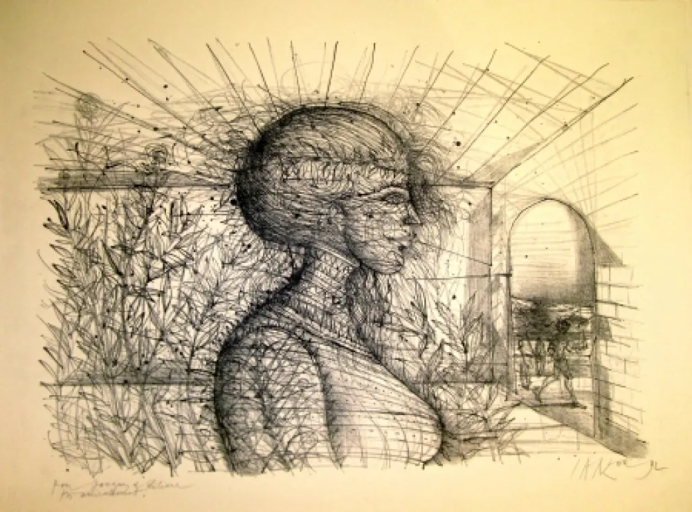 Lithograph Carzou - Untitled