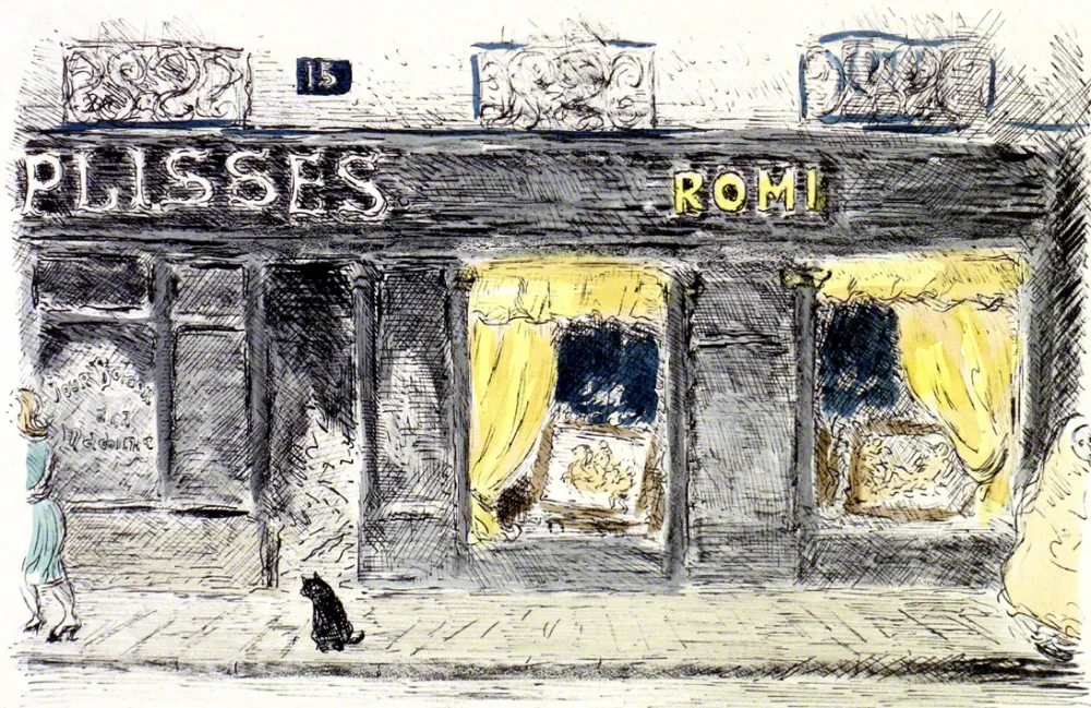 Lithograph Cascella - 15 Rue de Seine-Paris