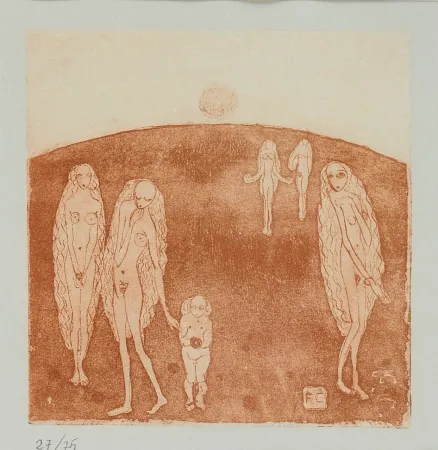 Etching And Aquatint Casorati - Primavera