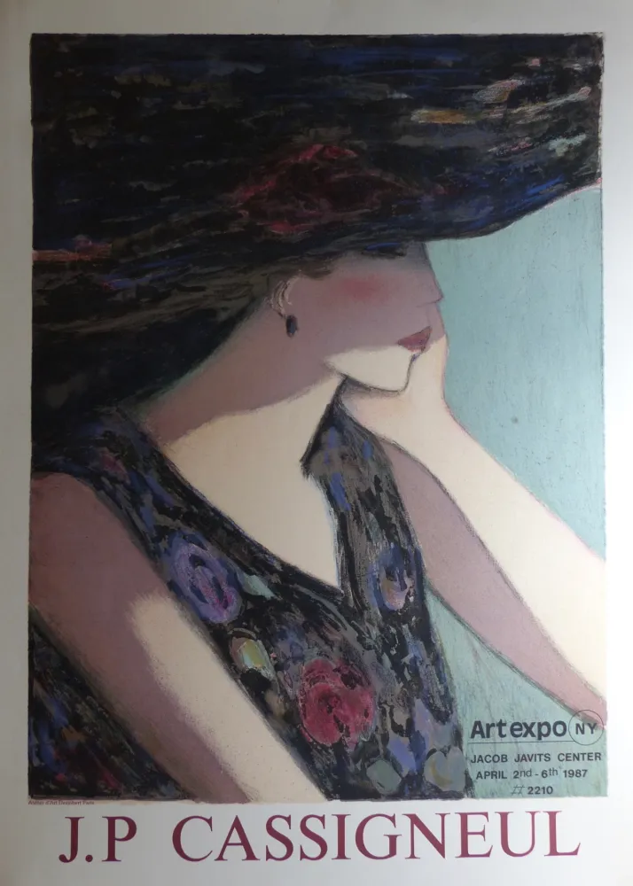 Poster Cassigneul  - Jean-Pierre Cassigneul (1935 -), art expo New York. 1987. Affiche lithographique