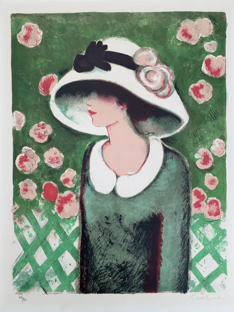 Lithograph Cassigneul  - La Roseraie