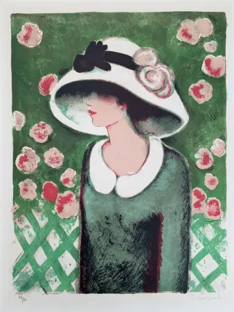 Lithograph Cassigneul  - La Roseraie