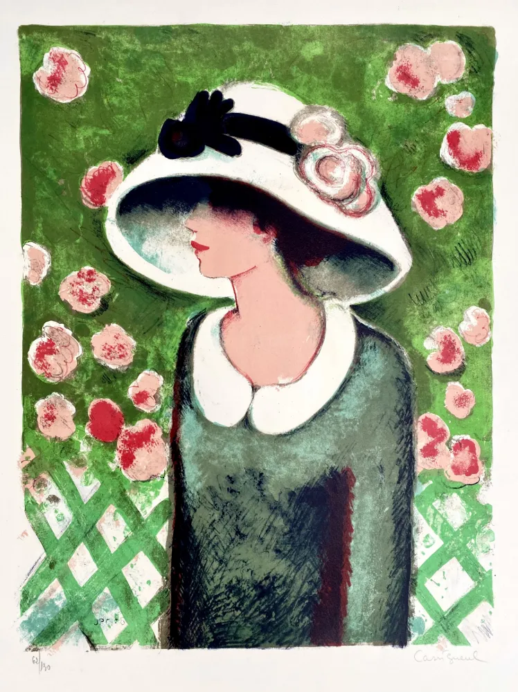 Lithograph Cassigneul  - La Roseraie