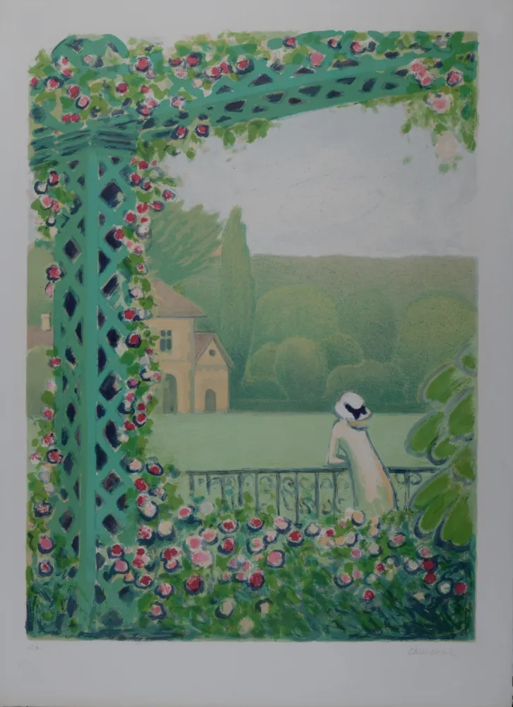 Lithograph Cassigneul  - La Véranda, 1978 - Hand-signed