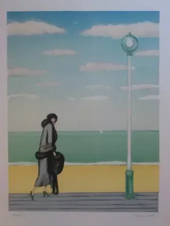 Lithograph Cassigneul  - LE LAMPADAIRE 1976 
