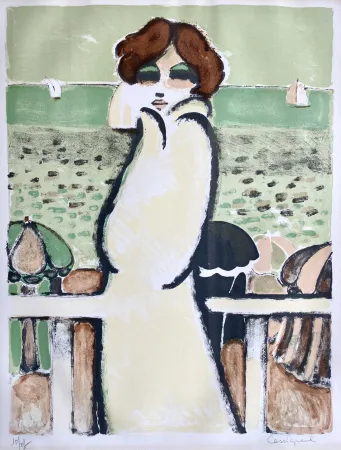 Lithograph Cassigneul  - Le Peignoir de Bain