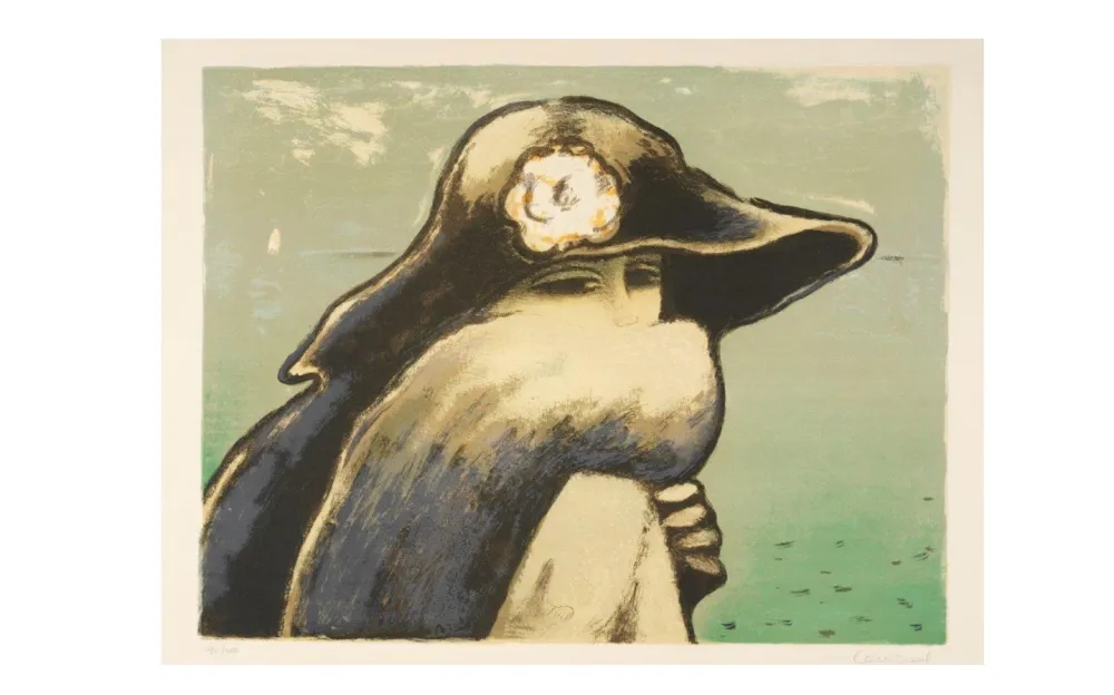 Lithograph Cassigneul  - Le renard gris