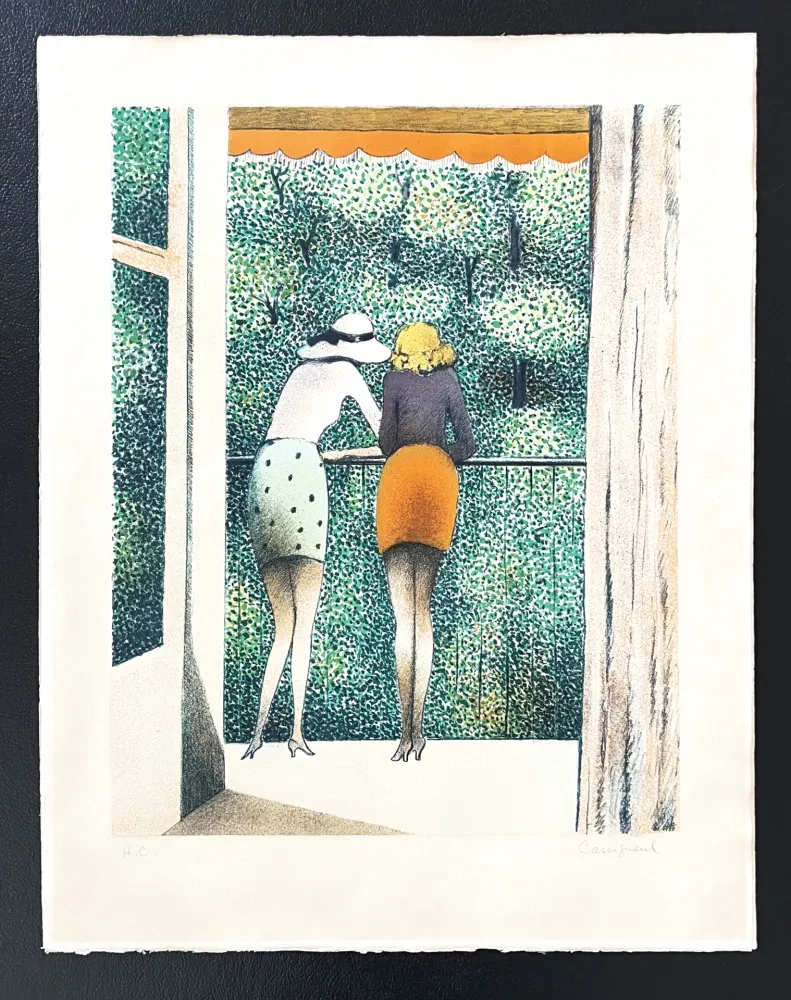 Lithograph Cassigneul  - Les deux amis 