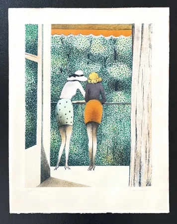 Lithograph Cassigneul  - Les deux amis 