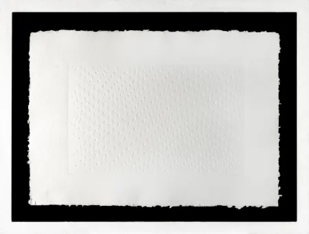 Multiple Castellani - Enrico Castellani (1930 - 2017) - Superficie Bianca- Calcography on paper -1969