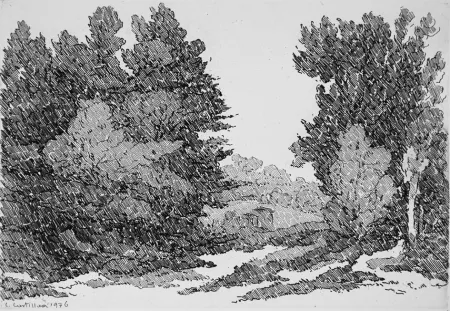 Engraving Castellani - La strada del cantoniere