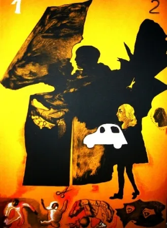 Lithograph Castillo - Barcelone 1