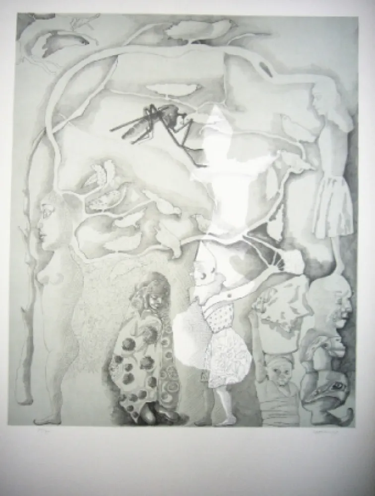 Lithograph Castillo - Barcelone 2