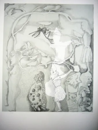 Lithograph Castillo - Barcelone 2