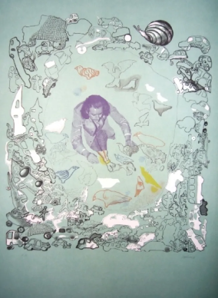 Lithograph Castillo - Barcelone 3