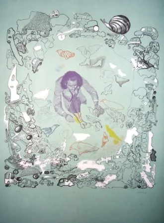 Lithograph Castillo - Barcelone 3