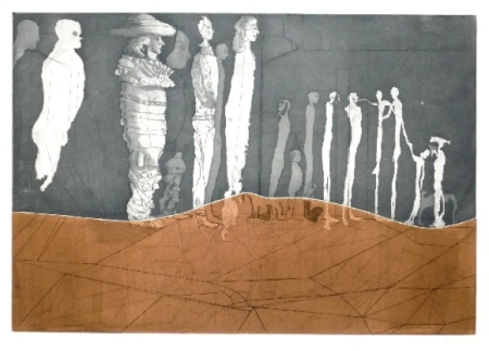 Etching And Aquatint Castillo - La espera