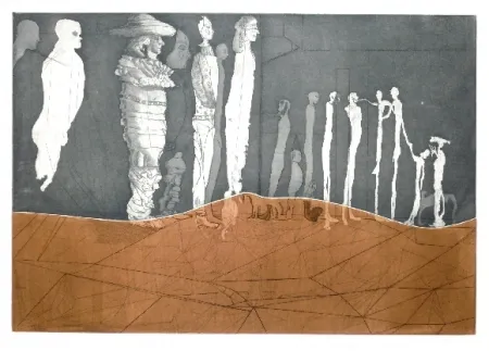 Etching And Aquatint Castillo - La espera