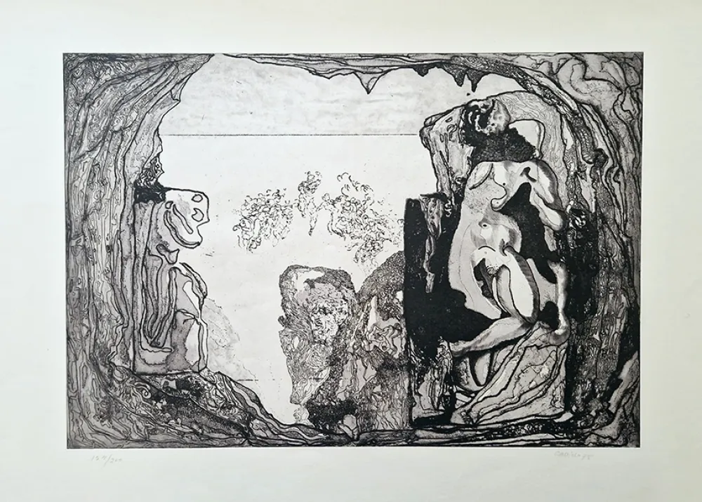 Etching And Aquatint Castillo - Omaggio a Michelangelo