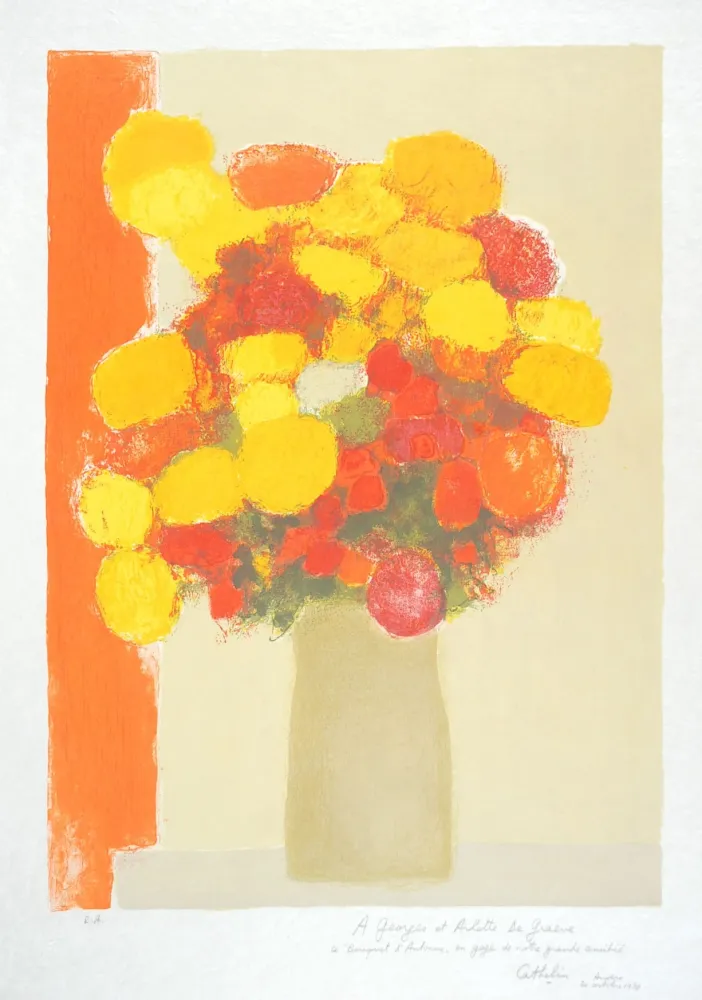 Lithograph Cathelin - Automne - Autumn