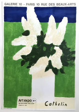 Poster Cathelin - Galerie 10 Paris / Art expo N.Y.