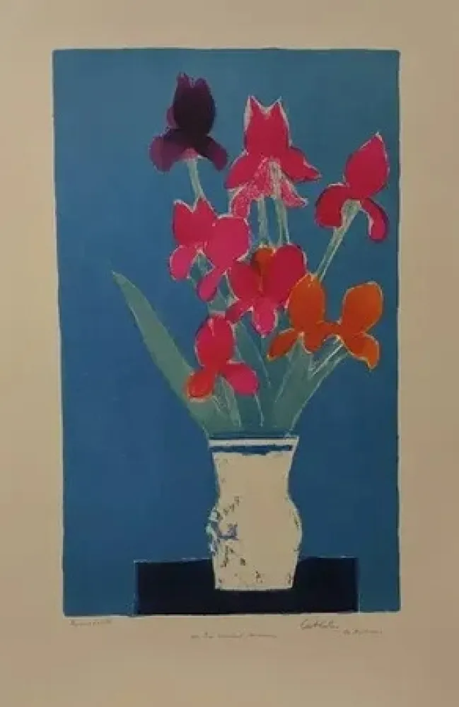 Lithograph Cathelin - IRIS