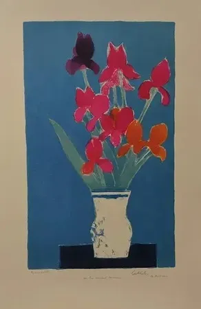 Lithograph Cathelin - IRIS