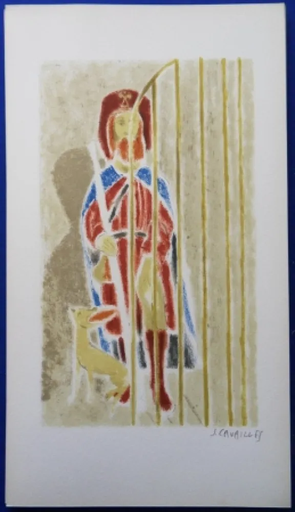 Lithograph Cavailles - Le Pélerin