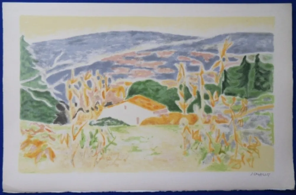Lithograph Cavailles - Mas en Provence