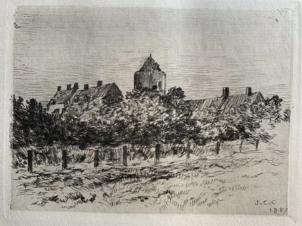 Etching Cazin - La Tour du Renard