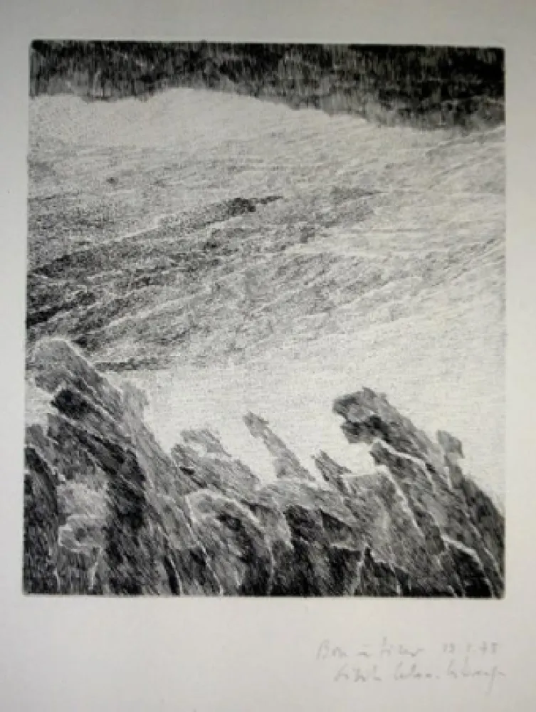 Etching Celan Lestrange - Bei wein