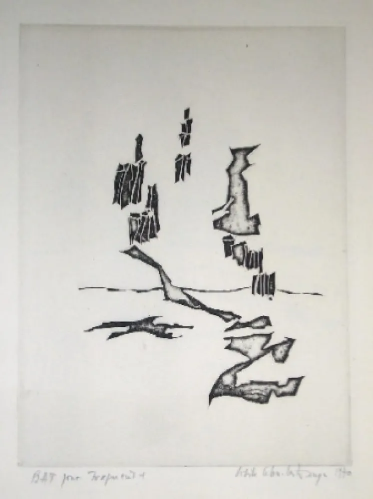 Etching Celan Lestrange - Fragment 1 -pl1